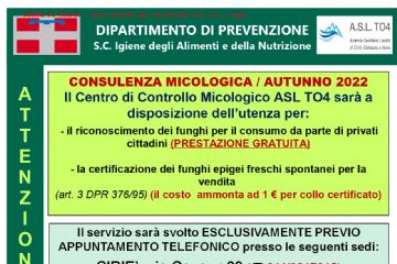 Consulenza micologica - Autunno 2022